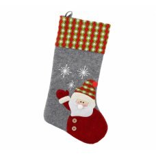 Kalėdinės kojinės su veltiniu Nicholas, dydis: 51 cm kaina ir informacija | Dekoracijos šventėms | pigu.lt