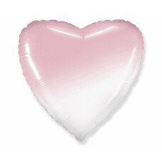 Folijinis balionas Jumbo FX – širdis (baltos rožinės spalvos gradientas) kaina ir informacija | Balionai | pigu.lt