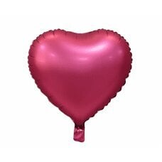 Folijos balionas (širdis), kilimėlis, tamsiai rožinis, 18 colių kaina ir informacija | Balionai | pigu.lt