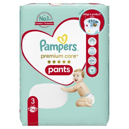 Sauskelnės-kelnaitės PAMPERS Premium Care Pants 3 dydis, 140 vnt. kaina ir informacija | Sauskelnės | pigu.lt