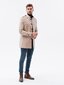 Vyriškas rudeninis paltas Ombre C269, smėlio spalvos kaina ir informacija | Vyriški paltai  | pigu.lt