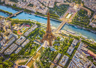 Dėlonė CherryPazzi View over Paris Eiffel Tower 1000 d. kaina ir informacija | Dėlionės (puzzle) | pigu.lt