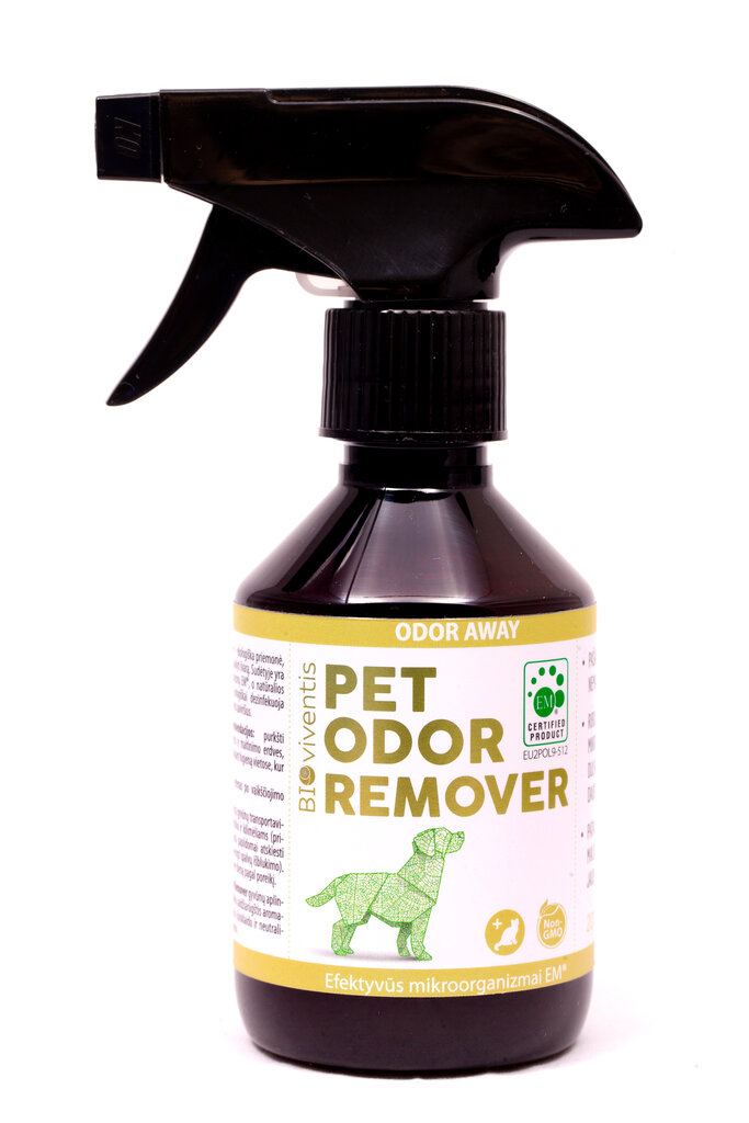 PET Odor Remover ekologiška priemonė, atgaivinti ir palaikyti švarą, 200 ml цена и информация | Priežiūros priemonės gyvūnams | pigu.lt