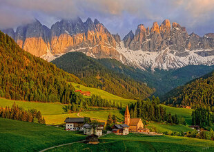 CherryPazzi dėlionė Santa Maddalena, Dolomites 1000 det. kaina ir informacija | Dėlionės (puzzle) | pigu.lt