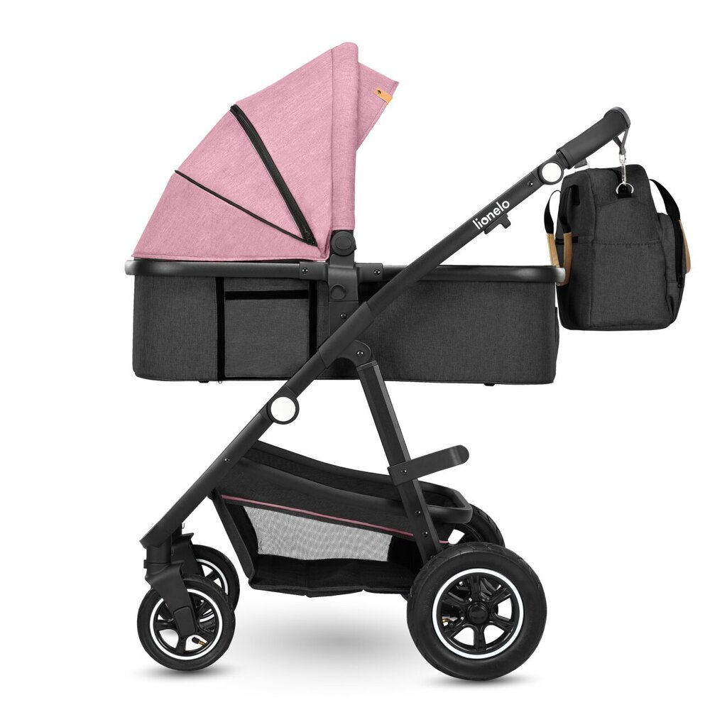 Universalus vežimėlis Lionelo Amber 3in1, Pink Rose kaina ir informacija | Vežimėliai | pigu.lt