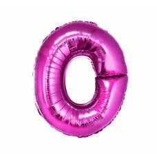 Folijos balionas raidė O, rožinis, 35 cm kaina ir informacija | Balionai | pigu.lt