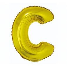 Воздушный шар буква С, золотой, 35 см. цена и информация | Шарики | pigu.lt
