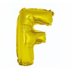 Воздушный шар буква F, золотой, 35 см. цена и информация | Шарики | pigu.lt