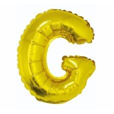 Воздушный шар буква G, золотой, 35 см. цена и информация | Шарики | pigu.lt