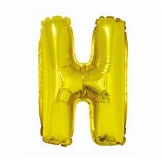 Воздушный шар буква H, золотой, 35 см. цена и информация | Шарики | pigu.lt