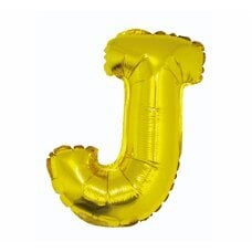 Воздушный шар буква J, золотой, 35 см. цена и информация | Шарики | pigu.lt