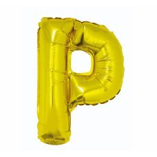 Воздушный шар буква P, золотой, 35 см. цена и информация | Шарики | pigu.lt