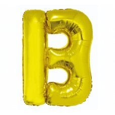 Folijos balionas raidė B, auksinis, 85 cm kaina ir informacija | Balionai | pigu.lt