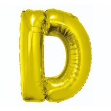 Воздушный шар буква D, золотой, 85 см цена и информация | Шарики | pigu.lt