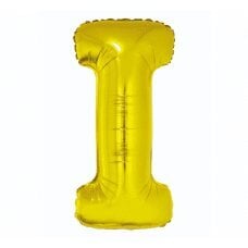 Воздушный шар буква I, золотой, 85 см цена и информация | Шарики | pigu.lt