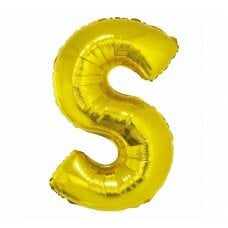 Воздушный шар буква S, золотой, 85 см цена и информация | Шарики | pigu.lt