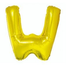 Воздушный шар буква W, золотой, 85 см цена и информация | Шарики | pigu.lt