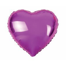 Folinis balionas Širdelė, rožinis, 18” kaina ir informacija | Balionai | pigu.lt