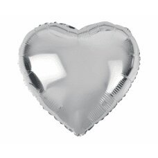 Folijos balionas Širdies sidabras, 18 kaina ir informacija | Balionai | pigu.lt