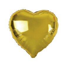 Folijos balionas Širdies aukso spalvos, 18 kaina ir informacija | Balionai | pigu.lt