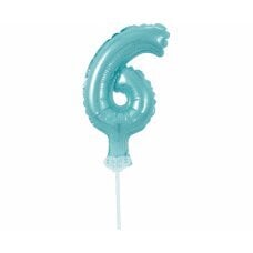 Folijinis balionas su lazdele nr.6, šviesiai mėlyna, 13 cm kaina ir informacija | Balionai | pigu.lt