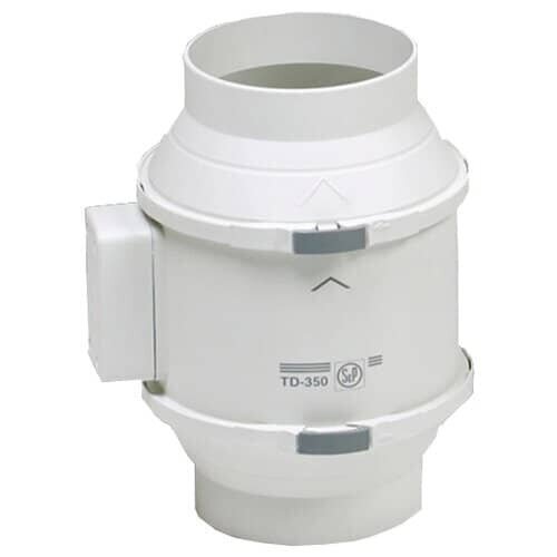 Ventiliatorius S&P TD-350/125 kaina ir informacija | Vonios ventiliatoriai | pigu.lt