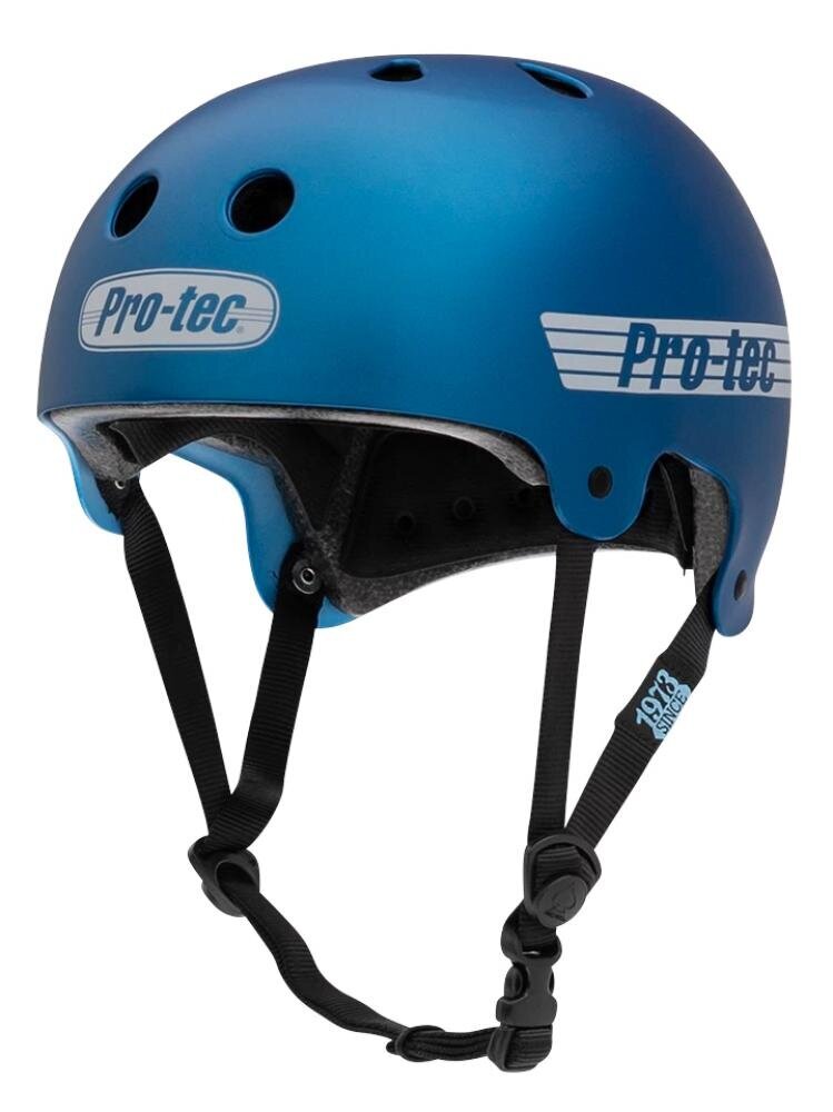 Šalmas Pro-Tec Helmet Old School Cert Matte Metallic Blue kaina ir informacija | Šalmai | pigu.lt