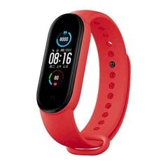 Ремешок для часов Fusion Wave для Xiaomi Mi Band 3 / 4 / 5 / 6 красный цена и информация | Аксессуары для смарт-часов и браслетов | pigu.lt