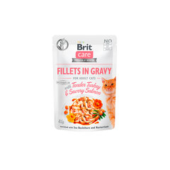 Brit Care Fillets in gravy с индейкой и лососем, 24 x 85 г цена и информация | Консервы для кошек | pigu.lt