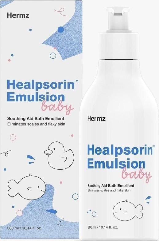 Maitinanti vonios emulsija vaikams ir suaugusiems Hermz Healpsorin Baby Emulsion, 300 ml kaina ir informacija | Dušo želė, aliejai | pigu.lt