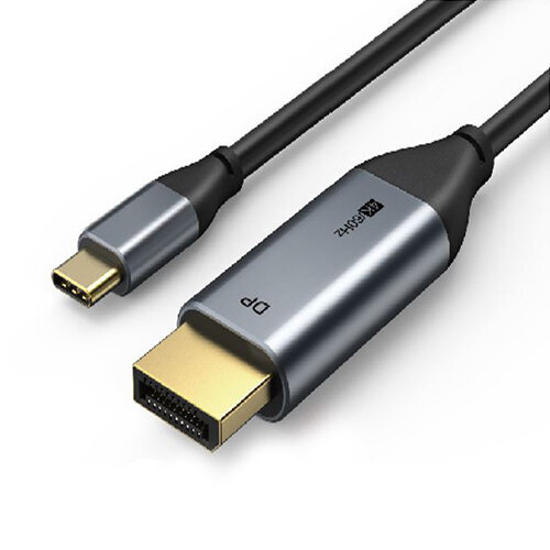 Kabelis USB-C - DisPlay Port, 4K, Ultra HD, 1.8 m, 1.2 ver. kaina ir informacija | Kabeliai ir laidai | pigu.lt