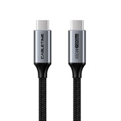 Kabelis USB3.2, USB-C - USB-C, 20Gbps, 100W, 20V/ 5A, 4K/ 60HZ, 1m kaina ir informacija | Extra Digital Televizoriai ir jų priedai | pigu.lt