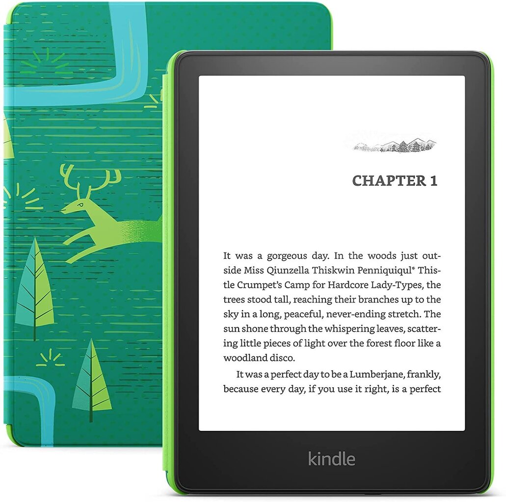 Amazon Kindle Paperwhite Kids 11th Generation (2021) 300 PPI, 6.8", 8GB, WiFi, Emerald Forest kaina ir informacija | Elektroninių knygų skaityklės | pigu.lt