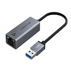 Адаптер USB3.0 A-RJ45, 1000Mbps, 0.15 м цена и информация | Адаптеры, USB-разветвители | pigu.lt
