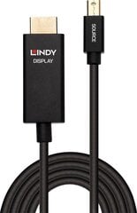 Lindy DisplayPort Mini - HDMI 3m kaina ir informacija | Kabeliai ir laidai | pigu.lt