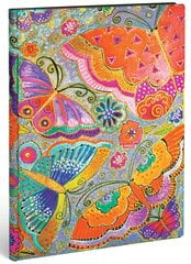 Užrašų knygelė PAPERBLANKS Laurel Burch Collection Flutterbyes, 180x230 mm, linijomis kaina ir informacija | Knygos apie meną | pigu.lt