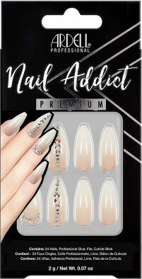 Dirbtiniai nagai Ardell Nail Addict Nude Light Crystal, 24 vnt цена и информация | Manikiūro, pedikiūro priemonės | pigu.lt