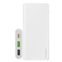 Dudao power bank 10000mAh 18W Quick Charge Power Delivery 2x USB / 1x USB Type C white (K12PQ_W) цена и информация | Зарядные устройства Power bank | pigu.lt