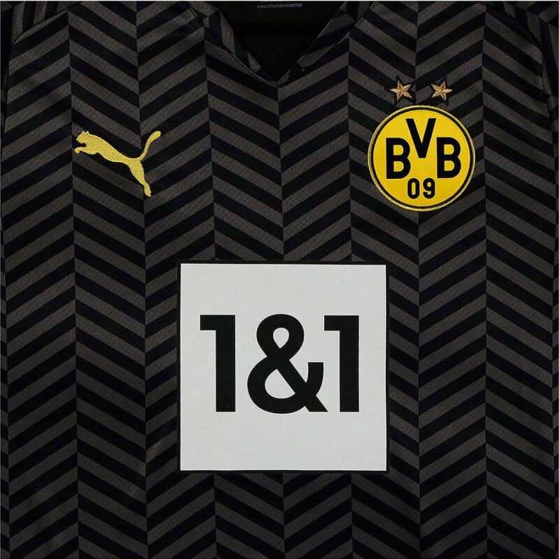 Sportiniai marškinėliai vyrams Puma Borussia Dortmund Away Shirt Replica M 759057 04, juodi цена и информация | Futbolo apranga ir kitos prekės | pigu.lt