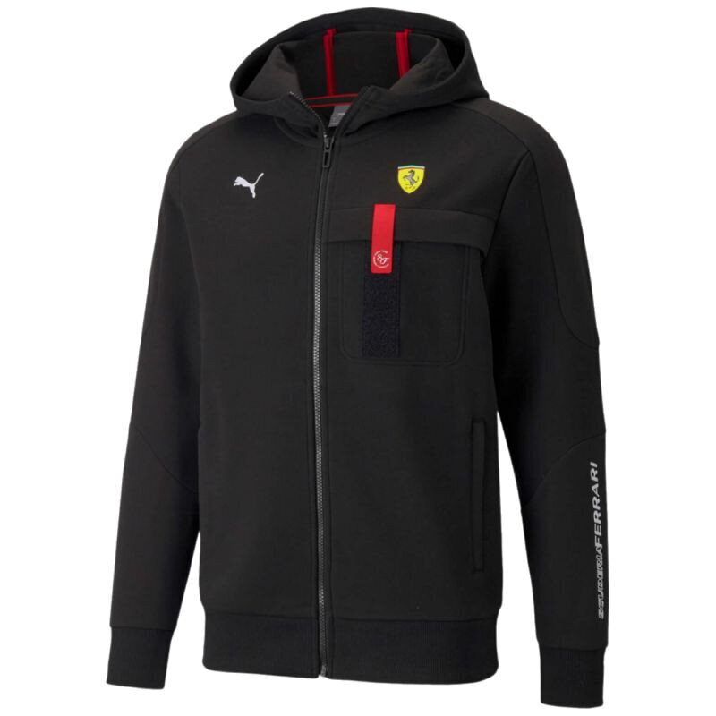 Džemperis vyrams Puma Ferrari Race Hoodie M 531683-01, juodas цена и информация | Sportinė apranga vyrams | pigu.lt