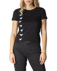 Женская футболка EA7, черная цена и информация | Женские футболки | pigu.lt