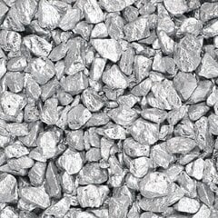 Dekoratyviniai akmenėliai sidabriniai, 9-13 mm, 0,5 kg цена и информация | Мульча, декоративная щепа | pigu.lt