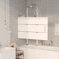 Sulankstoma dušo pertvara, 100x140cm, balta kaina ir informacija | Dušo durys ir sienelės | pigu.lt