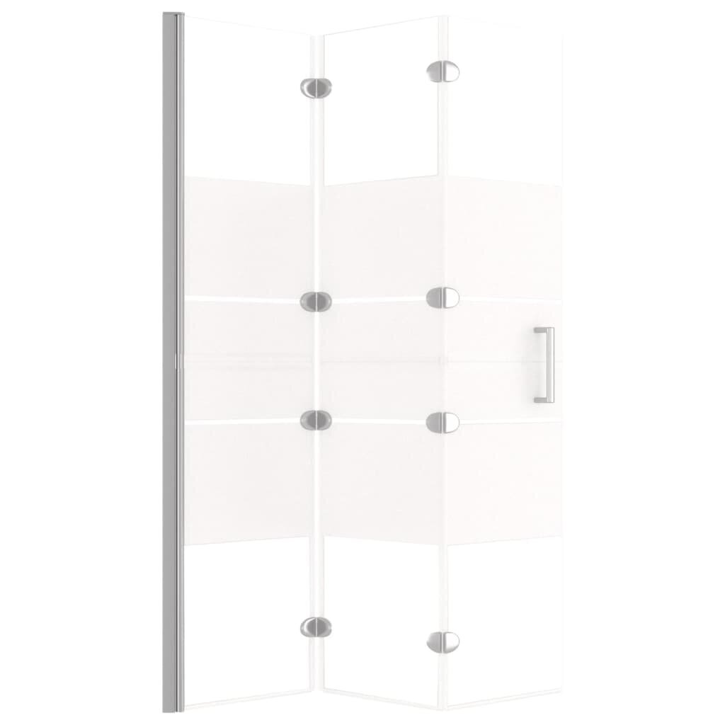 Sulankstoma dušo pertvara, 100x140cm, balta kaina ir informacija | Dušo durys ir sienelės | pigu.lt