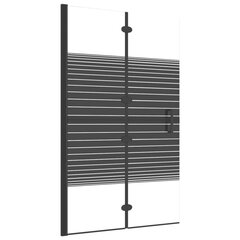 Sulankstoma dušo pertvara, 80x140cm, juoda kaina ir informacija | Dušo durys ir sienelės | pigu.lt