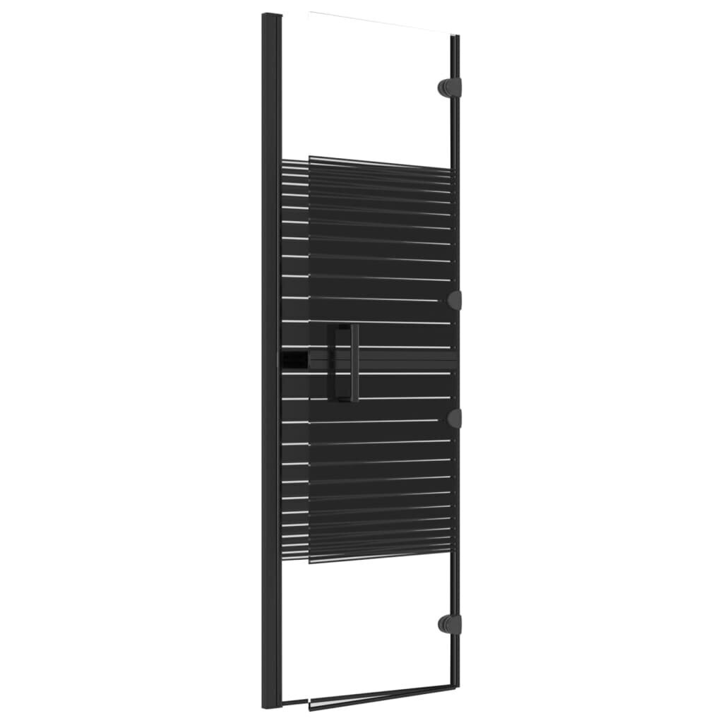 Sulankstoma dušo pertvara, 100x140cm, juoda цена и информация | Dušo durys ir sienelės | pigu.lt