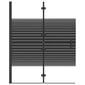 Sulankstoma dušo pertvara, 100x140cm, juoda kaina ir informacija | Dušo durys ir sienelės | pigu.lt