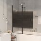 Sulankstoma dušo pertvara, 120x140cm, juoda цена и информация | Dušo durys ir sienelės | pigu.lt