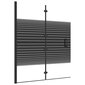 Sulankstoma dušo pertvara, 120x140cm, juoda kaina ir informacija | Dušo durys ir sienelės | pigu.lt