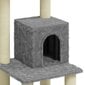 vidaXL Draskyklė katėms su stovais iš sizalio, šviesiai pilka, 105cm kaina ir informacija | Draskyklės | pigu.lt